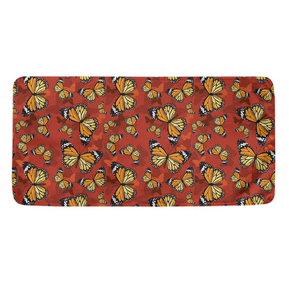 Orange Monarch Butterfly Print Towel