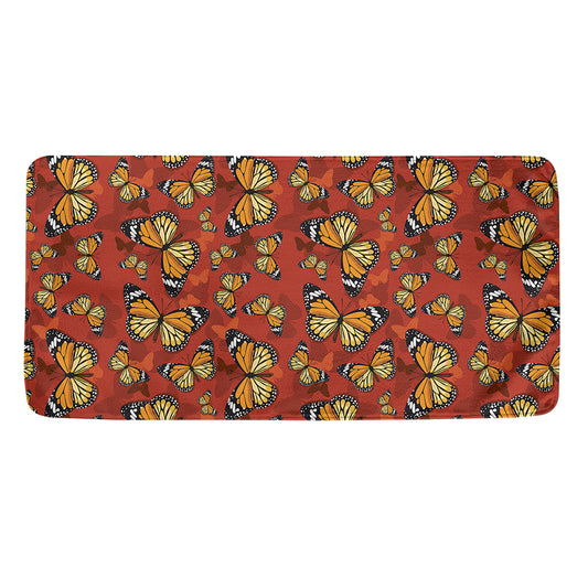 Orange Monarch Butterfly Print Towel