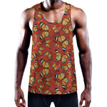 Orange Monarch Butterfly Print Training Tank Top