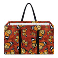 Orange Monarch Butterfly Print Utility Tote Bag