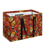 Orange Monarch Butterfly Print Utility Tote Bag
