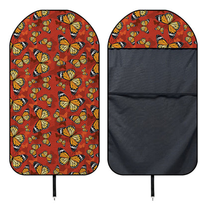 Orange Monarch Butterfly Print Waterproof Car Seat Cover