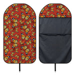 Orange Monarch Butterfly Print Waterproof Car Seat Cover