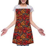 Orange Monarch Butterfly Wings Print Adjustable Apron