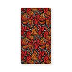 Orange Monarch Butterfly Wings Print Baby Crib Sheet