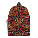 Orange Monarch Butterfly Wings Print Backpack