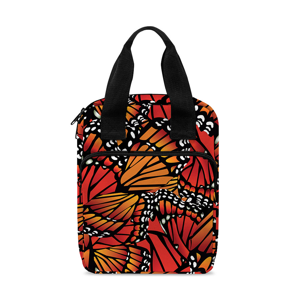 Orange Monarch Butterfly Wings Print Bible Tote Bag