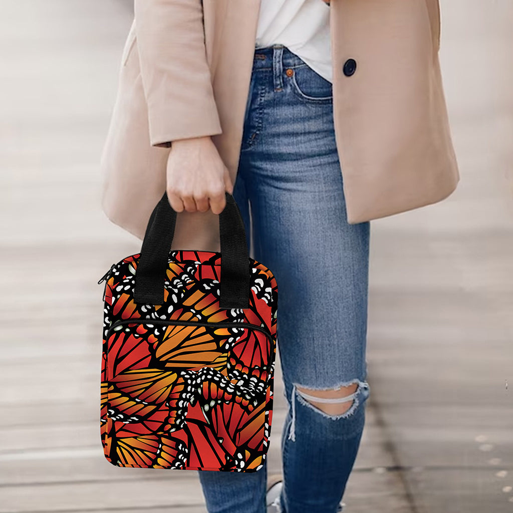 Orange Monarch Butterfly Wings Print Bible Tote Bag