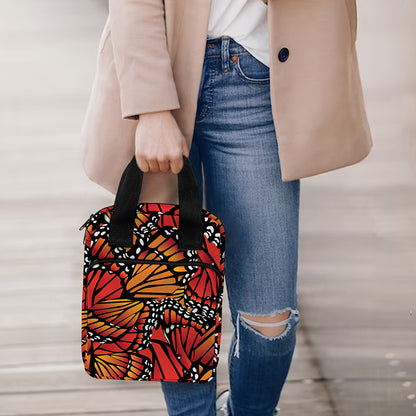 Orange Monarch Butterfly Wings Print Bible Tote Bag
