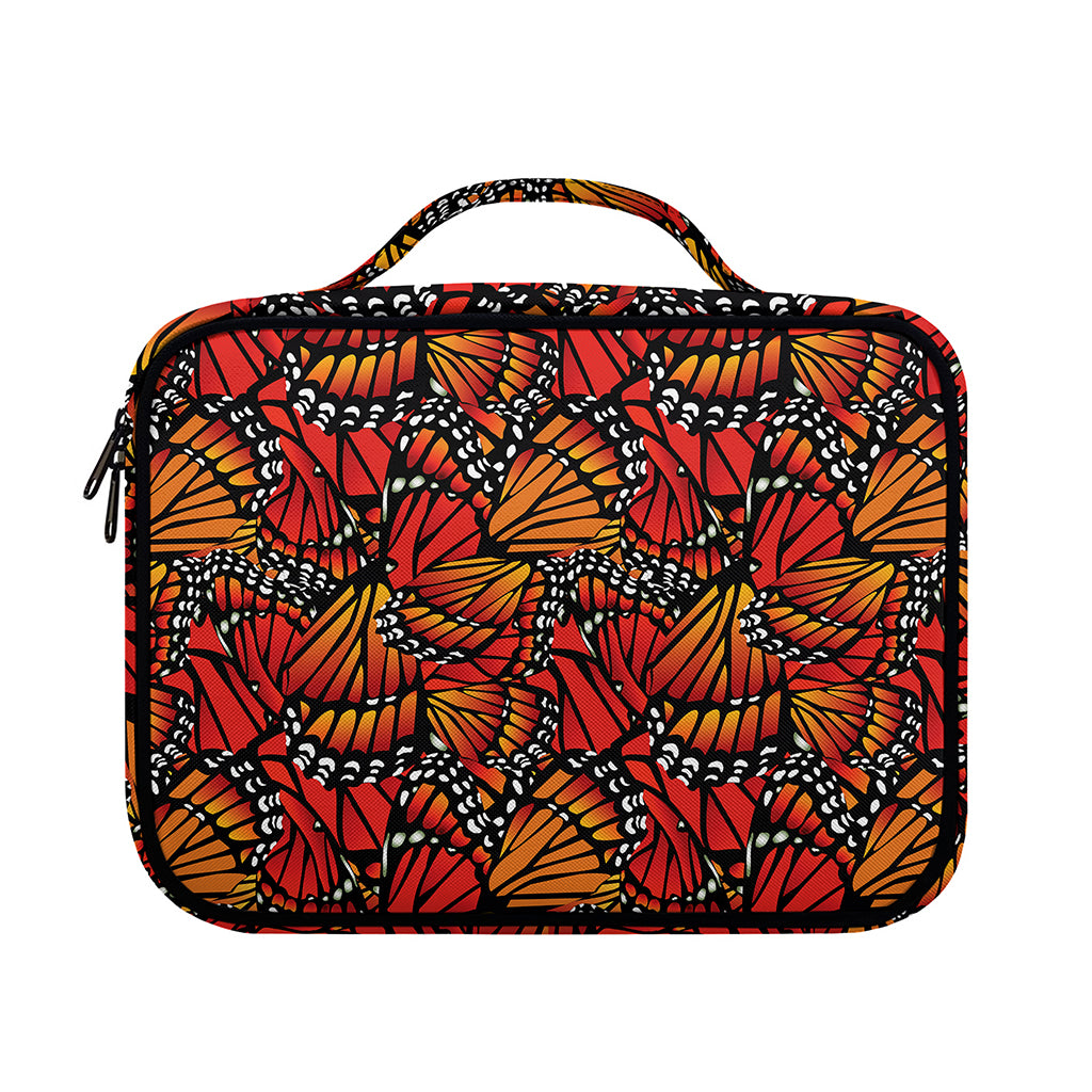 Orange Monarch Butterfly Wings Print Briefcase Bible Bag