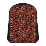 Orange Monarch Butterfly Wings Print Casual Backpack