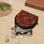Orange Monarch Butterfly Wings Print Coin Purse