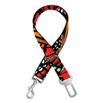 Orange Monarch Butterfly Wings Print Dog Seat Belt