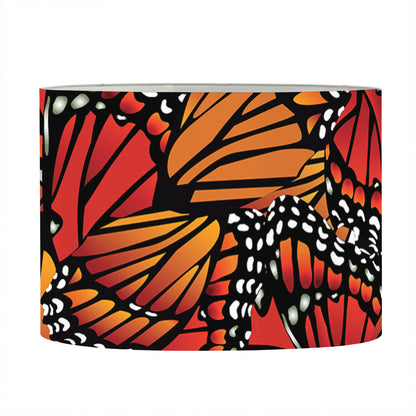 Orange Monarch Butterfly Wings Print Drum Lamp Shade