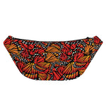 Orange Monarch Butterfly Wings Print Fanny Pack