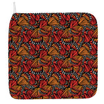 Orange Monarch Butterfly Wings Print Hand Towel