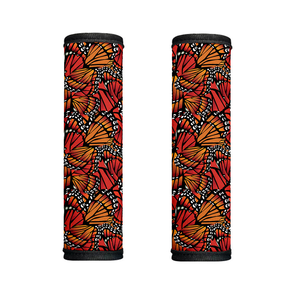 Orange Monarch Butterfly Wings Print Handle Covers