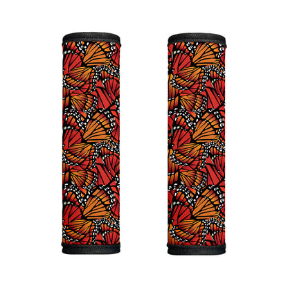 Orange Monarch Butterfly Wings Print Handle Covers