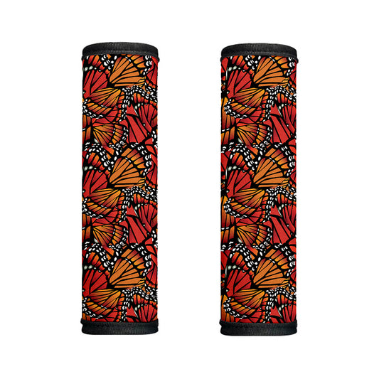 Orange Monarch Butterfly Wings Print Handle Covers