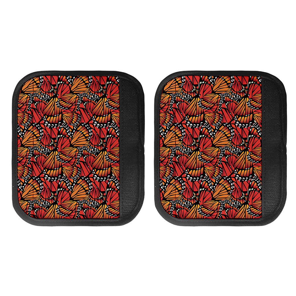 Orange Monarch Butterfly Wings Print Handle Covers