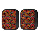 Orange Monarch Butterfly Wings Print Handle Covers