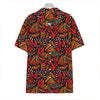 Orange Monarch Butterfly Wings Print Hawaiian Shirt