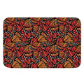 Orange Monarch Butterfly Wings Print Indoor Door Mat