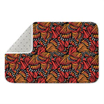 Orange Monarch Butterfly Wings Print Indoor Door Mat