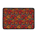 Orange Monarch Butterfly Wings Print Kitchen Mat