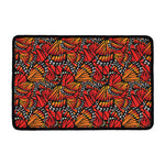 Orange Monarch Butterfly Wings Print Kitchen Mat