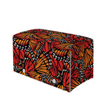 Orange Monarch Butterfly Wings Print Leather Tissue Box Cover