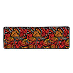 Orange Monarch Butterfly Wings Print Long Kitchen Mat