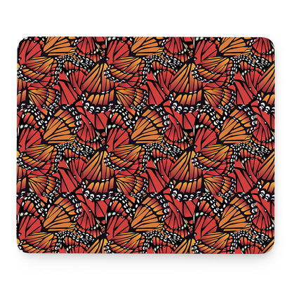Orange Monarch Butterfly Wings Print Mouse Pad