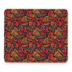 Orange Monarch Butterfly Wings Print Mouse Pad