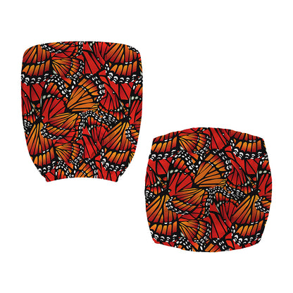 Orange Monarch Butterfly Wings Print Office Chair Cover