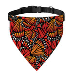 Orange Monarch Butterfly Wings Print Over The Collar Dog Bandana