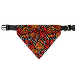 Orange Monarch Butterfly Wings Print Over The Collar Dog Bandana