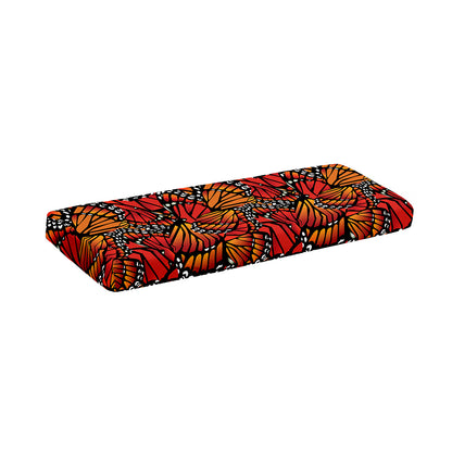 Orange Monarch Butterfly Wings Print Piano Keyboard Cover