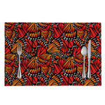 Orange Monarch Butterfly Wings Print Placemat