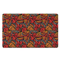 Orange Monarch Butterfly Wings Print Polyester Doormat