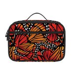 Orange Monarch Butterfly Wings Print Portable Lunch Bag