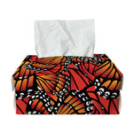 Orange Monarch Butterfly Wings Print Rectangle Tissue Box Cover