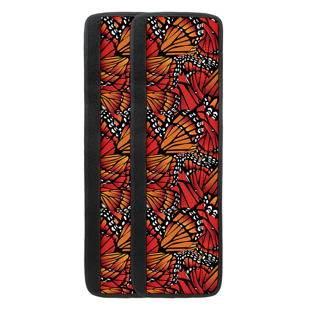 Orange Monarch Butterfly Wings Print Refrigerator Handle Covers