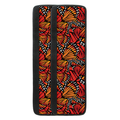 Orange Monarch Butterfly Wings Print Refrigerator Handle Covers