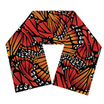 Orange Monarch Butterfly Wings Print Scarf