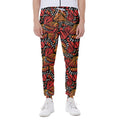 Orange Monarch Butterfly Wings Print Joggers