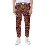Orange Monarch Butterfly Wings Print Scuba Joggers