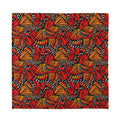 Orange Monarch Butterfly Wings Print Silk Bandana