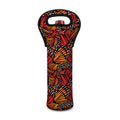 Orange Monarch Butterfly Wings Print Single Neoprene Wine Tote