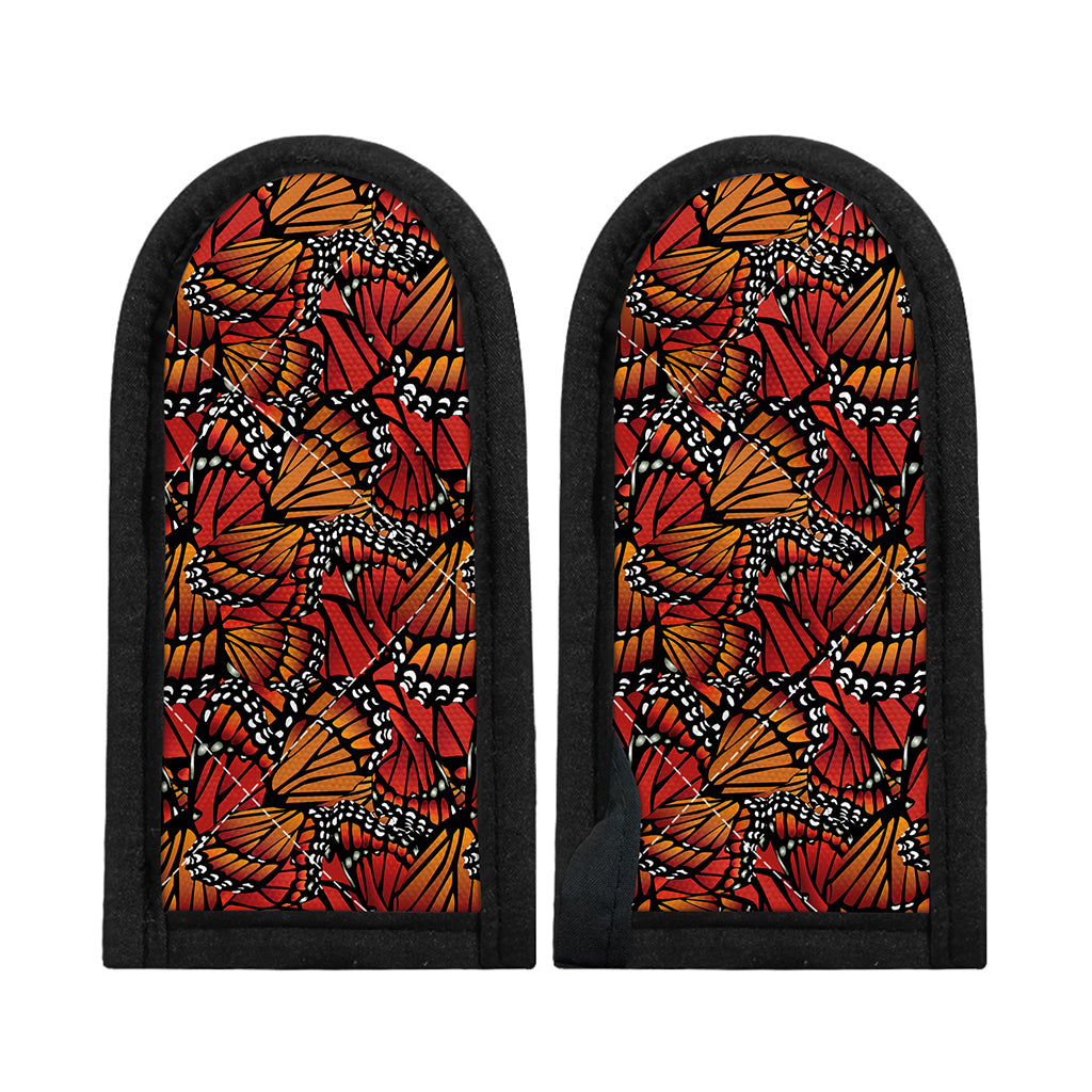 Orange Monarch Butterfly Wings Print Skillet Handle Cover